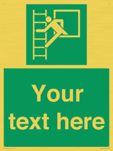 Custom Emergency Escape Ladder Sign